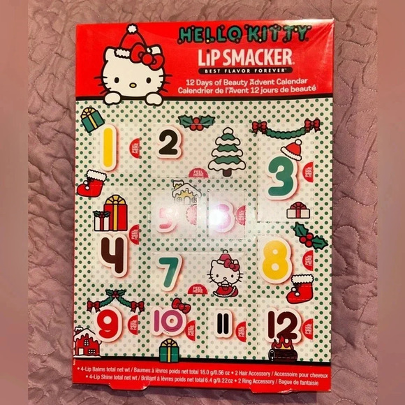HELLO KITTY LIP SMACKER BEST FLAVOR FOREVER 12 DAYS OF BEAUTY ADVENT CALENDAR - Picture 3 of 5